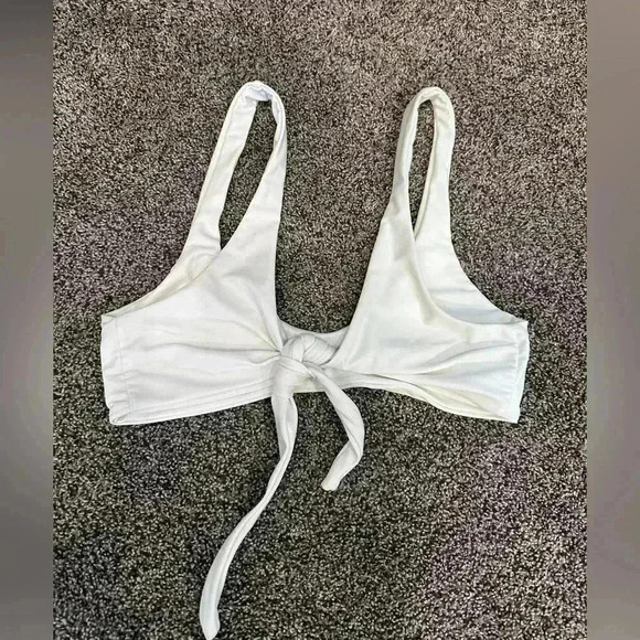 Zaful bikini Medium 1950s two-piece blue and white floral summertime pool beach - Picture 2 of 16